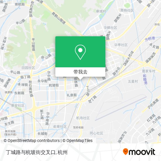 丁城路与杭玻街交叉口地图
