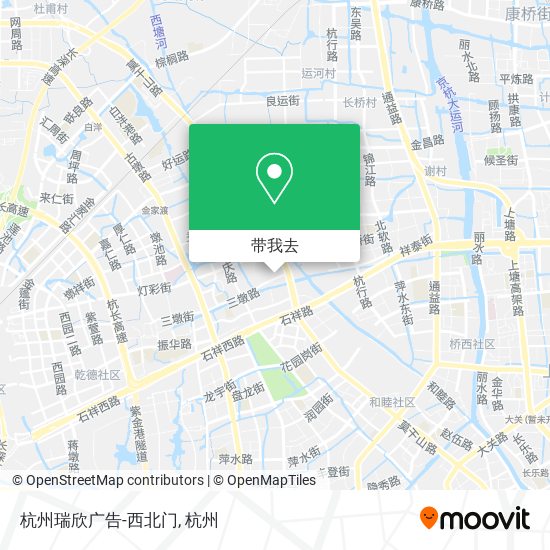 杭州瑞欣广告-西北门地图