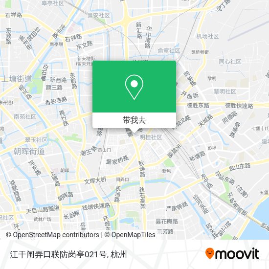 江干闸弄口联防岗亭021号地图
