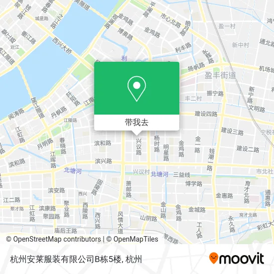 杭州安莱服装有限公司B栋5楼地图