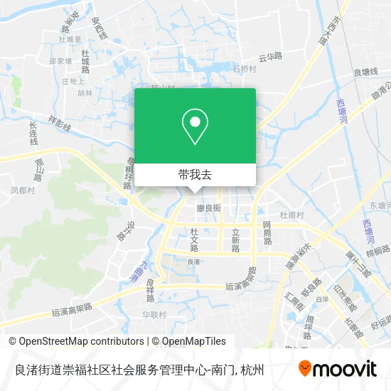 良渚街道崇福社区社会服务管理中心-南门地图