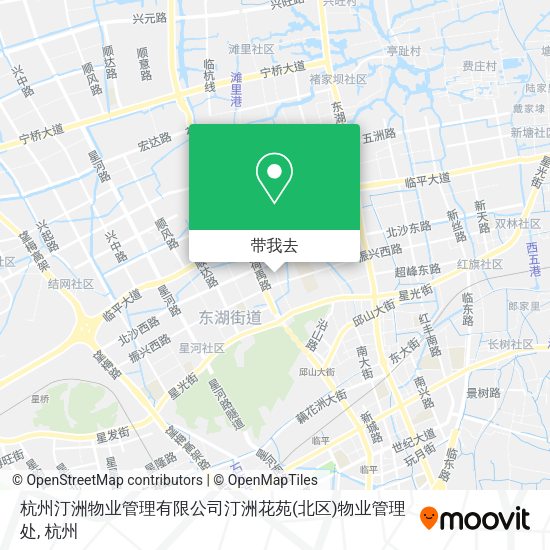 杭州汀洲物业管理有限公司汀洲花苑(北区)物业管理处地图