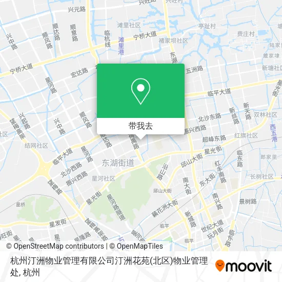 杭州汀洲物业管理有限公司汀洲花苑(北区)物业管理处地图