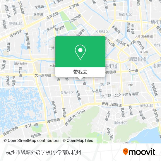 杭州市钱塘外语学校(小学部)地图