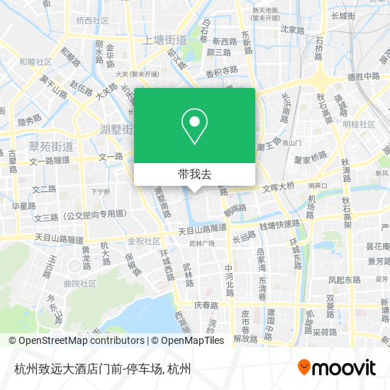 杭州致远大酒店门前-停车场地图
