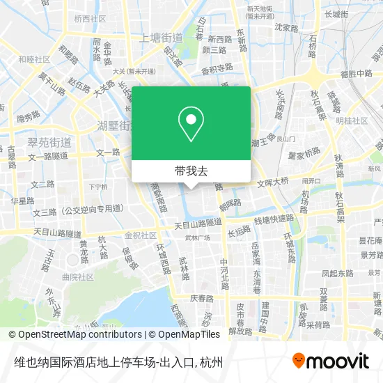 维也纳国际酒店地上停车场-出入口地图