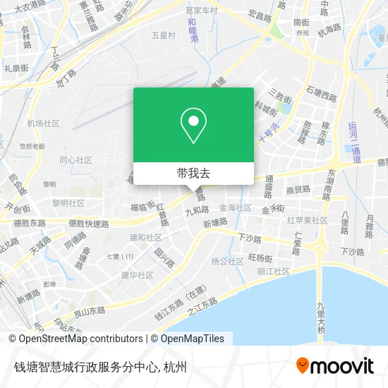 钱塘智慧城行政服务分中心地图