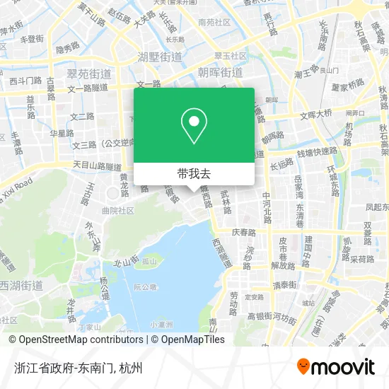 浙江省政府-东南门地图