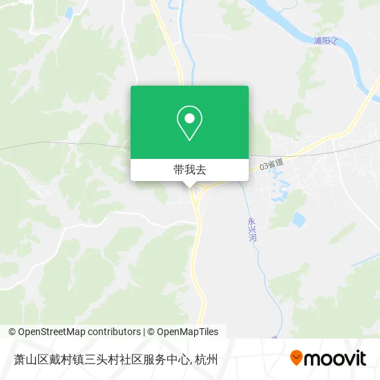 萧山区戴村镇三头村社区服务中心地图