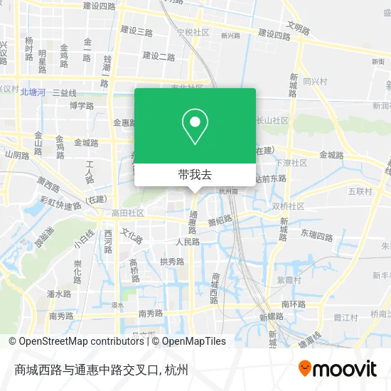 商城西路与通惠中路交叉口地图