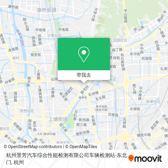 杭州景芳汽车综合性能检测有限公司车辆检测站-东北门地图