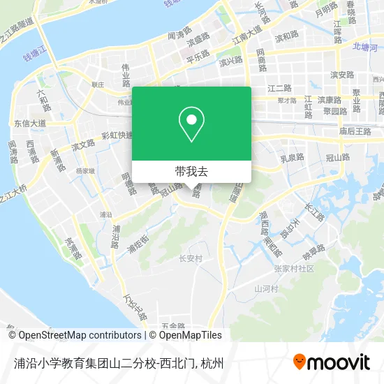 浦沿小学教育集团山二分校-西北门地图
