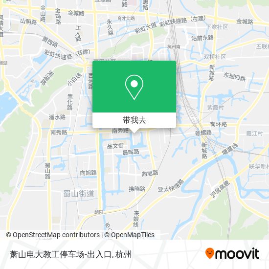 萧山电大教工停车场-出入口地图