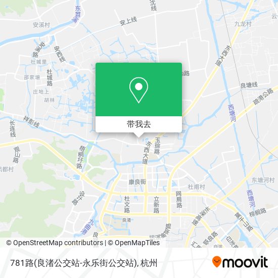 781路(良渚公交站-永乐街公交站)地图