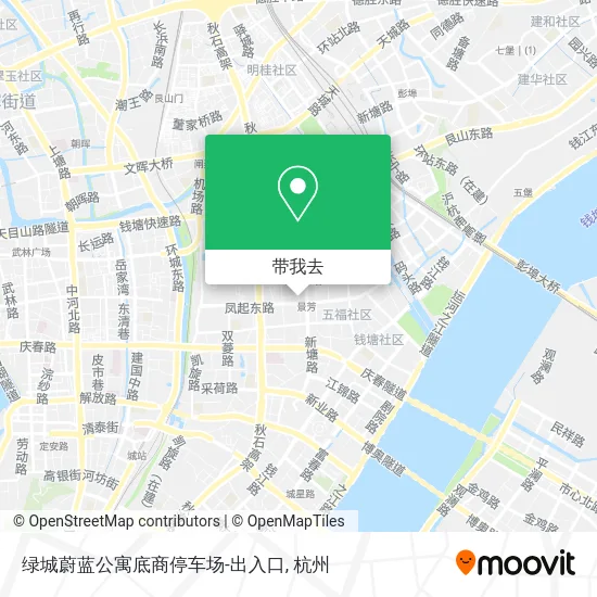 绿城蔚蓝公寓底商停车场-出入口地图