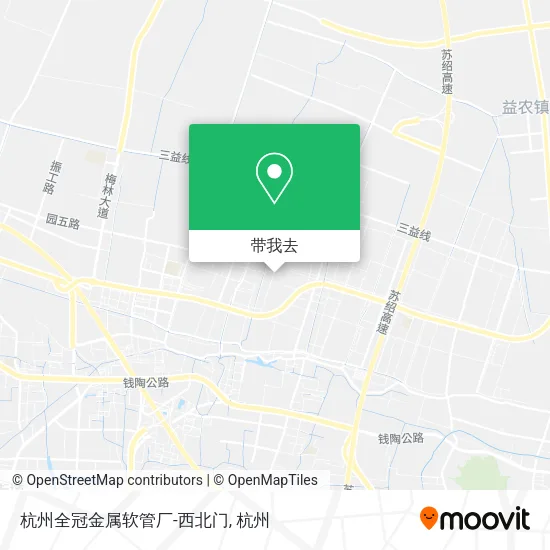 杭州全冠金属软管厂-西北门地图