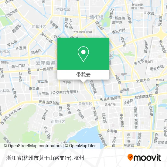 浙江省(杭州市莫干山路支行)地图