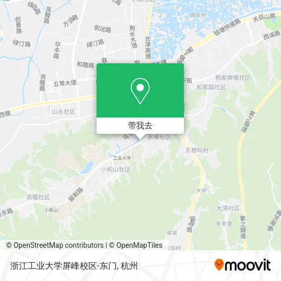 浙江工业大学屏峰校区-东门地图