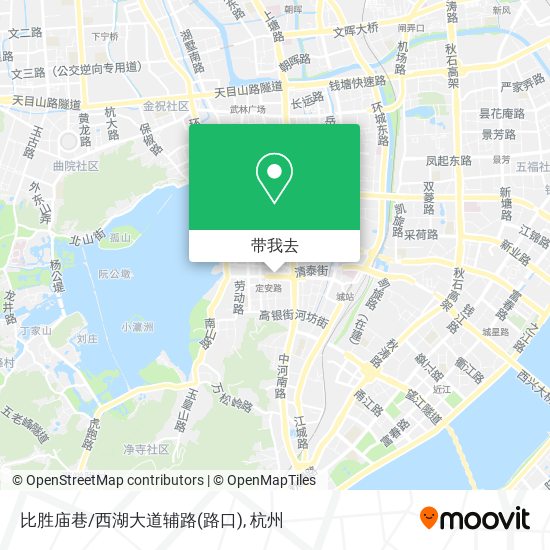 比胜庙巷/西湖大道辅路(路口)地图