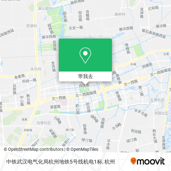 中铁武汉电气化局杭州地铁5号线机电1标地图