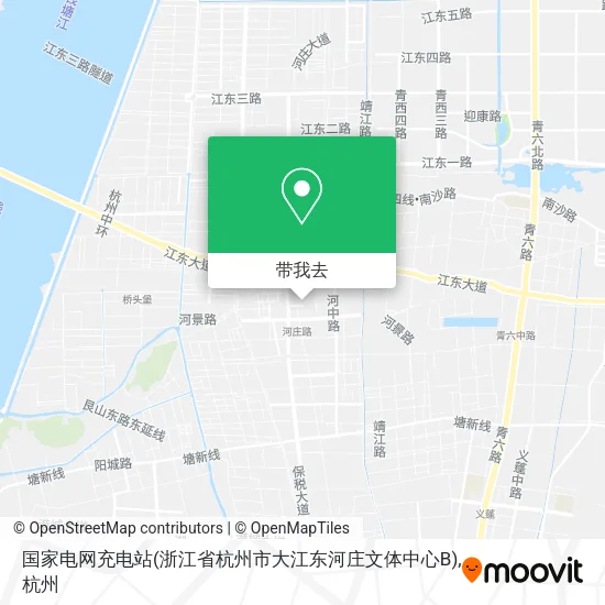 国家电网充电站(浙江省杭州市大江东河庄文体中心B)地图