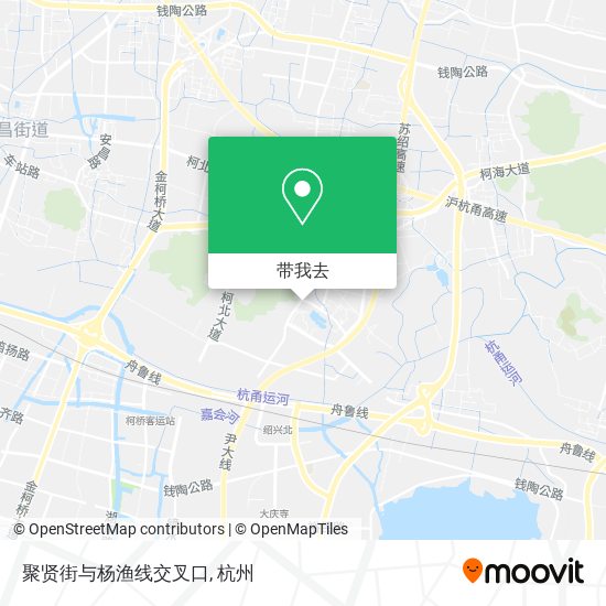 聚贤街与杨渔线交叉口地图
