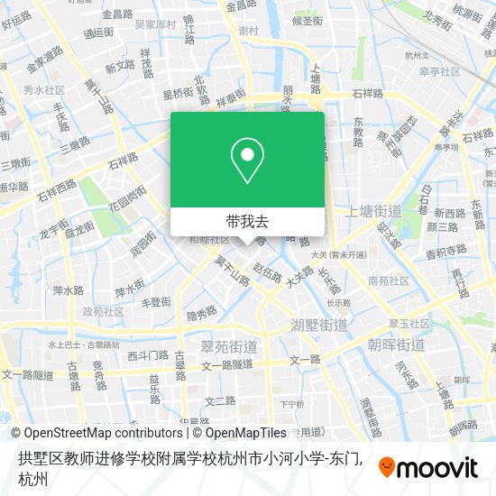 拱墅区教师进修学校附属学校杭州市小河小学-东门地图
