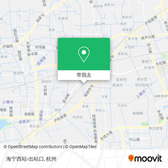 海宁西站-出站口地图
