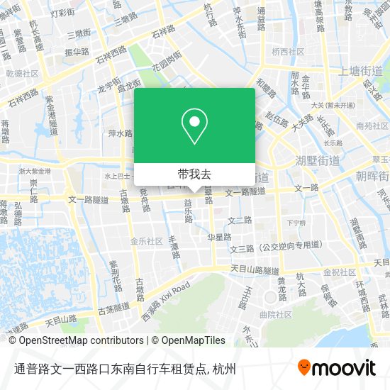 通普路文一西路口东南自行车租赁点地图
