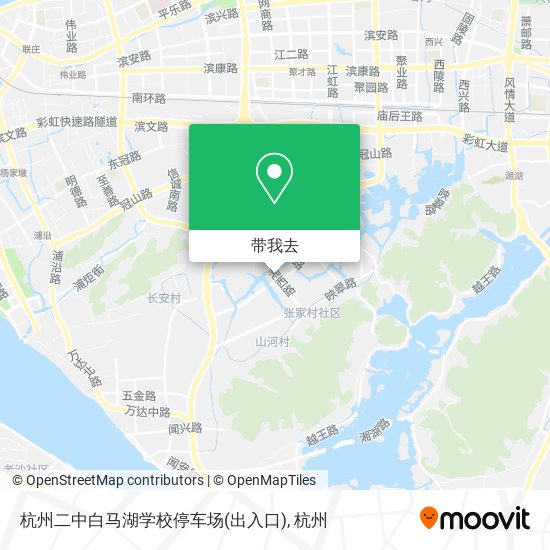 杭州二中白马湖学校停车场(出入口)地图