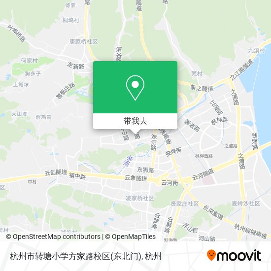 杭州市转塘小学方家路校区(东北门)地图