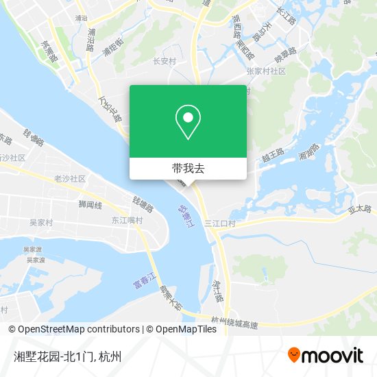 湘墅花园-北1门地图