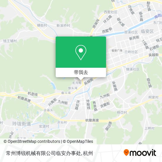 常州博锐机械有限公司临安办事处地图