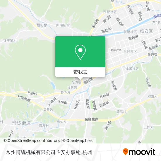 常州博锐机械有限公司临安办事处地图