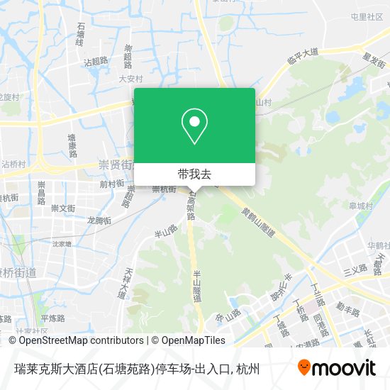 瑞莱克斯大酒店(石塘苑路)停车场-出入口地图