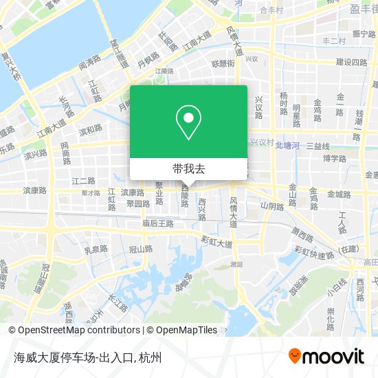 海威大厦停车场-出入口地图
