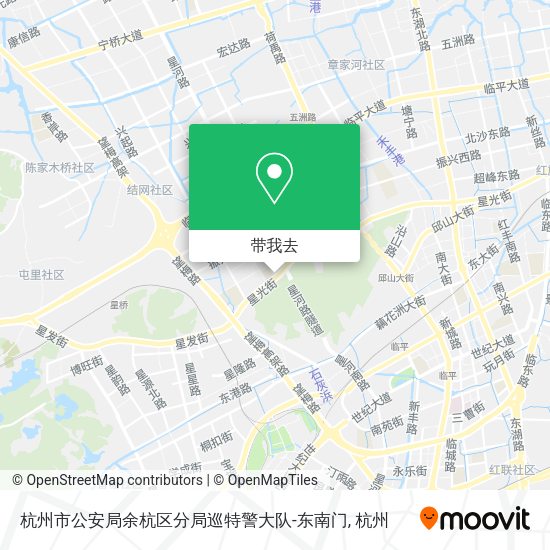 杭州市公安局余杭区分局巡特警大队-东南门地图