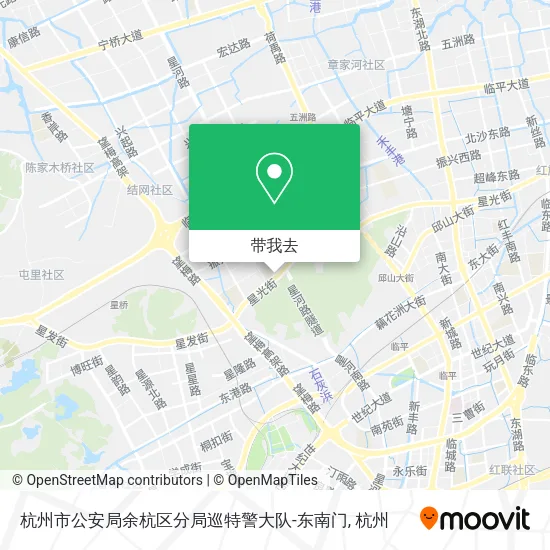杭州市公安局余杭区分局巡特警大队-东南门地图