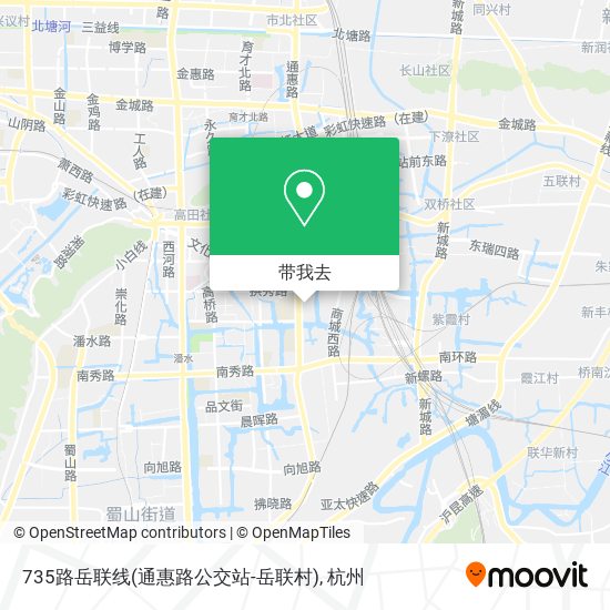 735路岳联线(通惠路公交站-岳联村)地图