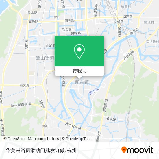 华美淋浴房滑动门批发订做地图