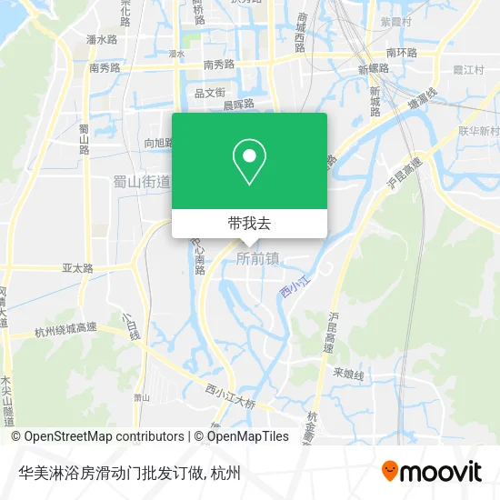 华美淋浴房滑动门批发订做地图