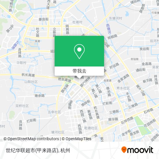 世纪华联超市(甲来路店)地图