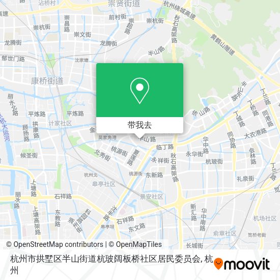杭州市拱墅区半山街道杭玻阔板桥社区居民委员会地图