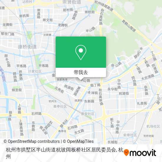 杭州市拱墅区半山街道杭玻阔板桥社区居民委员会地图