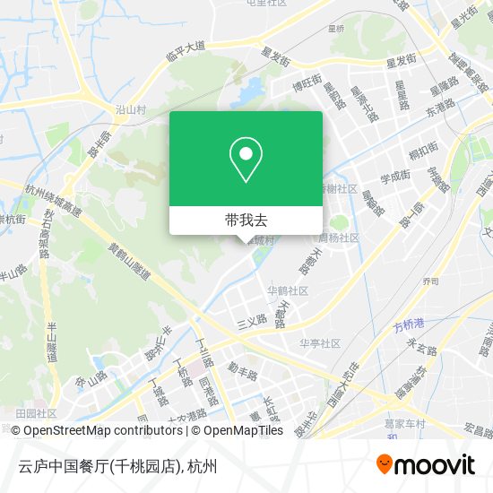 云庐中国餐厅(千桃园店)地图