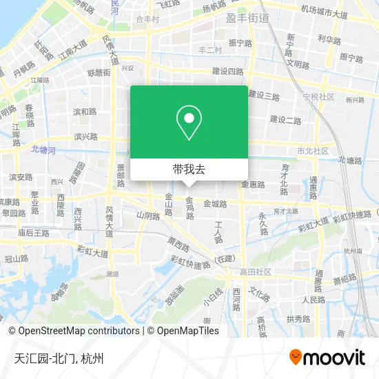 天汇园-北门地图