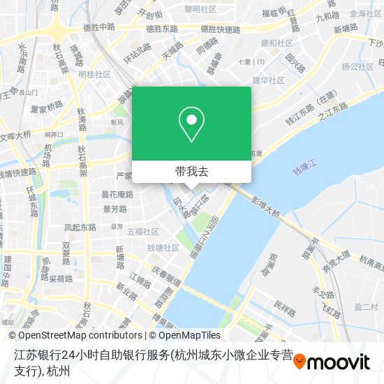 江苏银行24小时自助银行服务(杭州城东小微企业专营支行)地图
