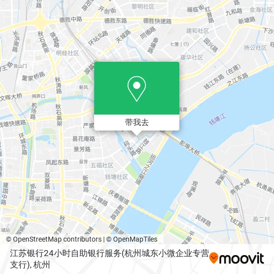 江苏银行24小时自助银行服务(杭州城东小微企业专营支行)地图