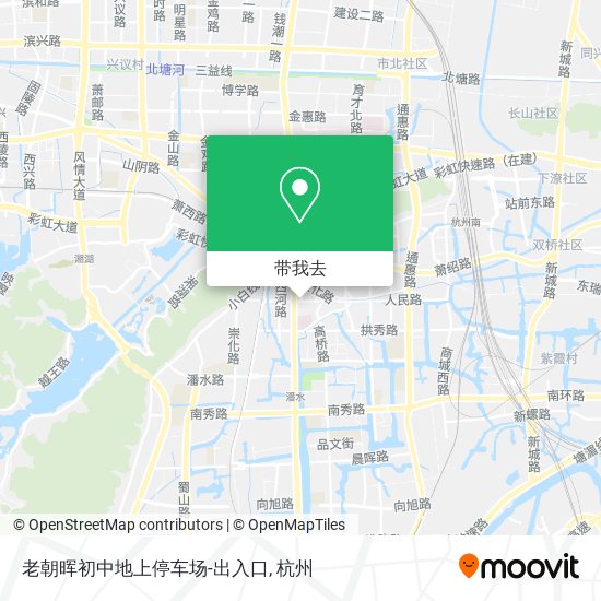 老朝晖初中地上停车场-出入口地图