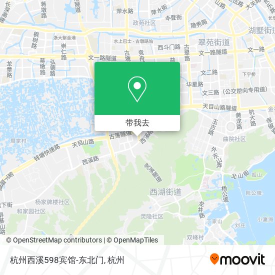 杭州西溪598宾馆-东北门地图
